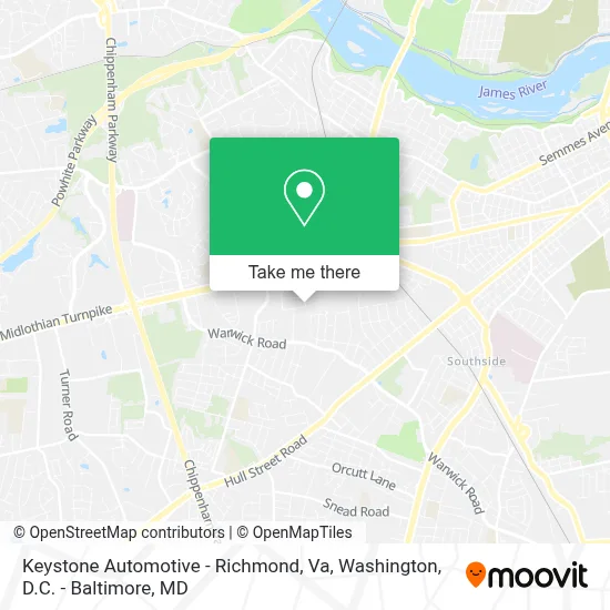 Keystone Automotive - Richmond, Va map