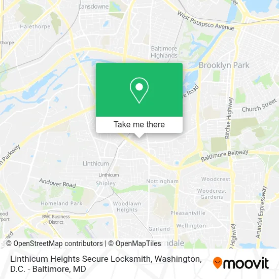 Linthicum Heights Secure Locksmith map