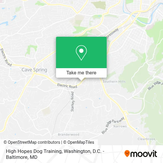 High Hopes Dog Training map