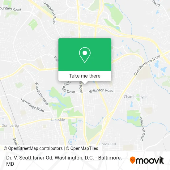 Dr. V. Scott Isner Od map