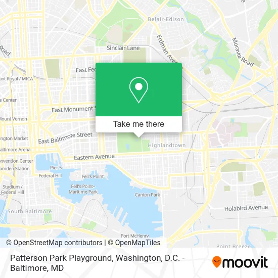 Patterson Park Playground map