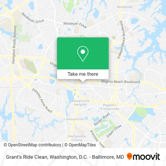 Grant's Ride Clean map