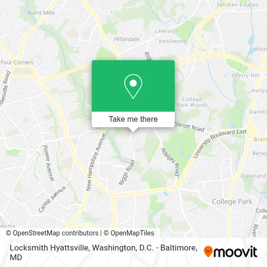 Locksmith Hyattsville map