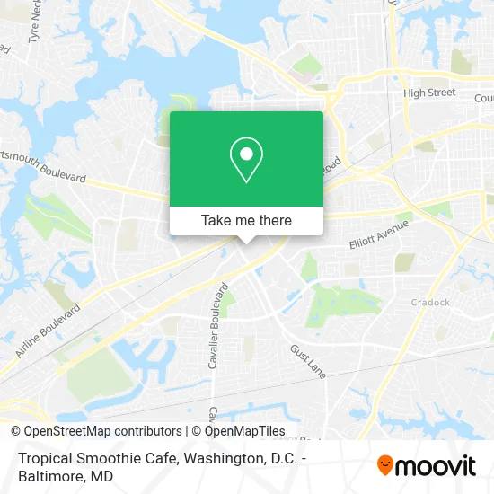 Tropical Smoothie Cafe map