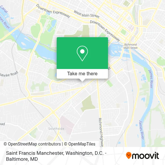 Saint Francis Manchester map