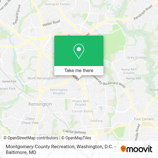 Montgomery County Recreation map