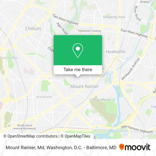 Mount Rainier, Md map