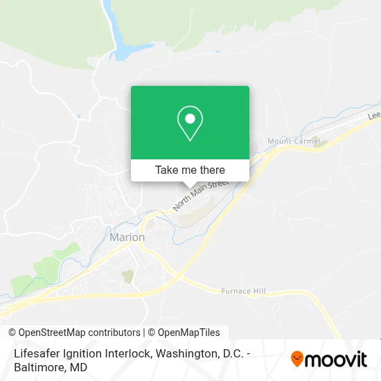 Lifesafer Ignition Interlock map