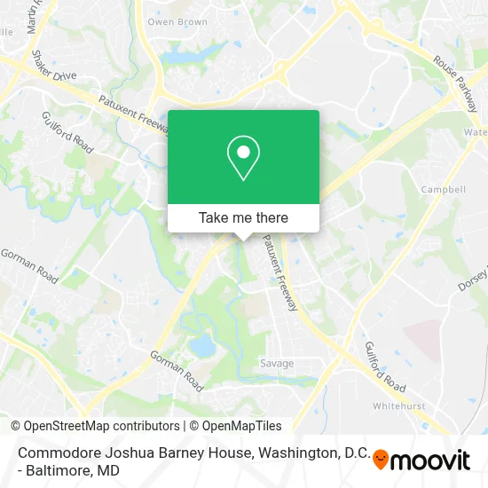 Commodore Joshua Barney House map