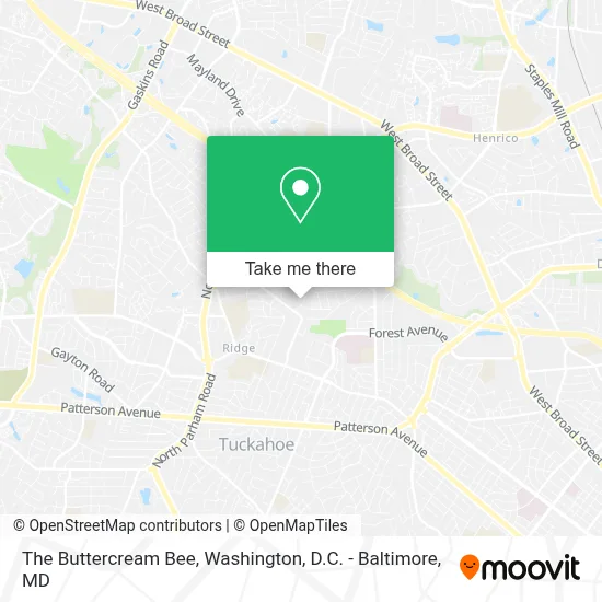 The Buttercream Bee map