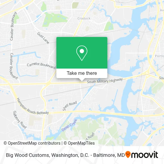 Big Wood Customs map