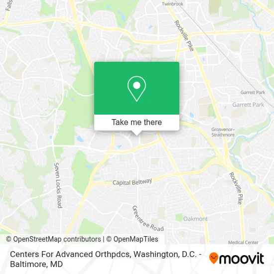 Centers For Advanced Orthpdcs map