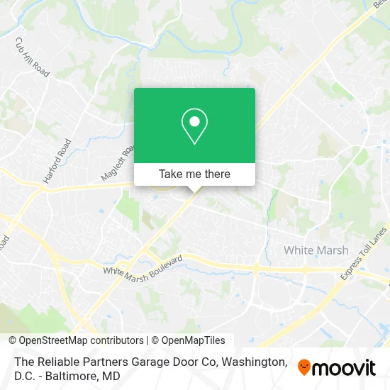 The Reliable Partners Garage Door Co map
