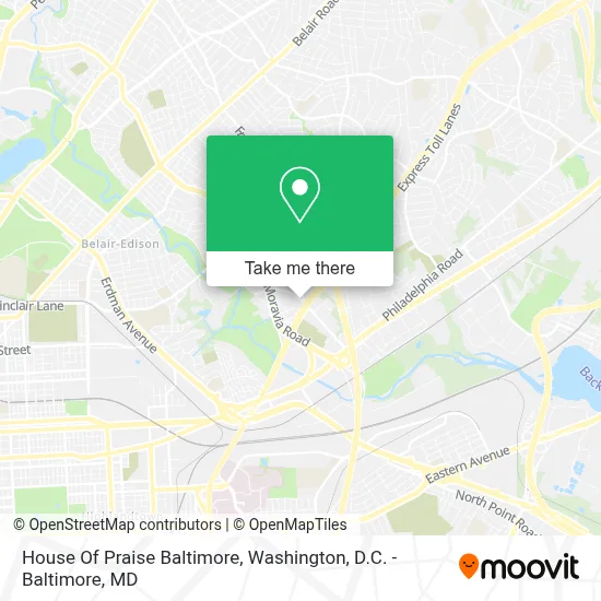 House Of Praise Baltimore map