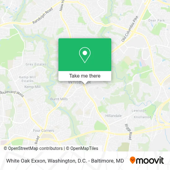 White Oak Exxon map