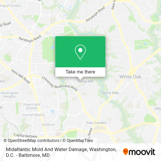 Midatlantic Mold And Water Damage map