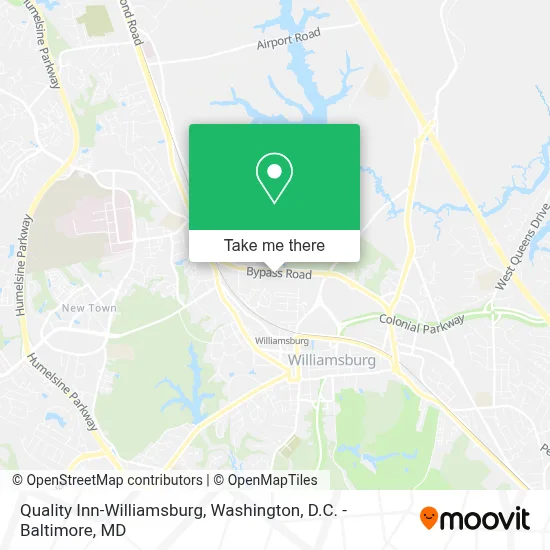 Quality Inn-Williamsburg map
