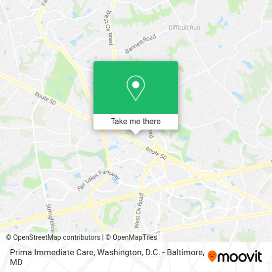 Prima Immediate Care map