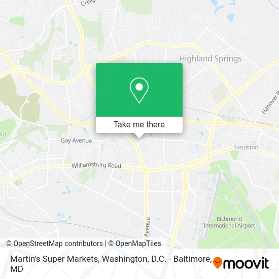 Martin's Super Markets map