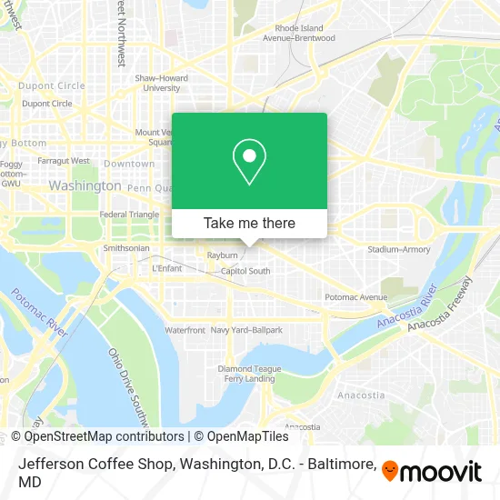 Jefferson Coffee Shop map