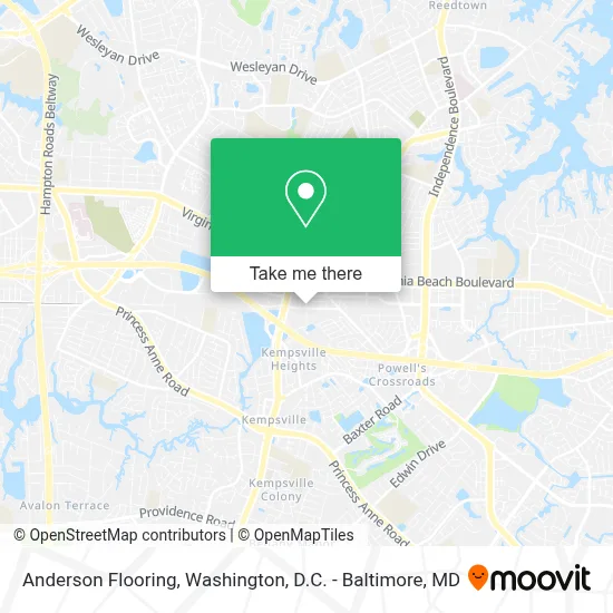 Anderson Flooring map
