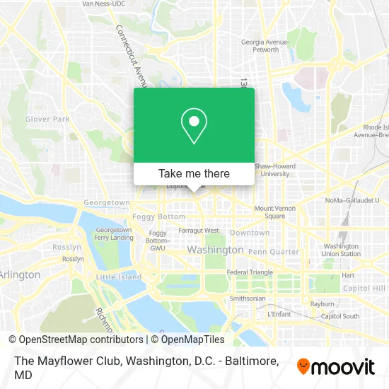 The Mayflower Club map