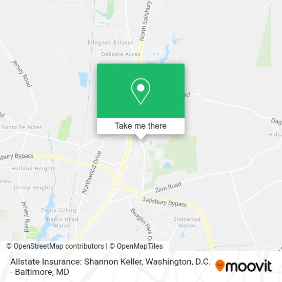 Allstate Insurance: Shannon Keller map