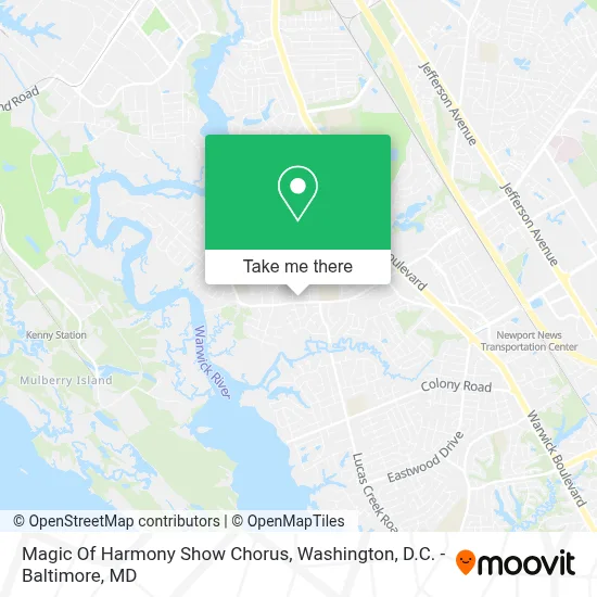 Magic Of Harmony Show Chorus map