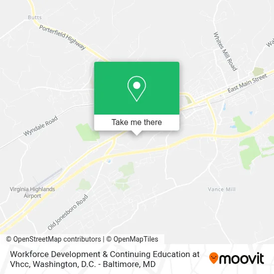 Workforce Development & Continuing Education at Vhcc map