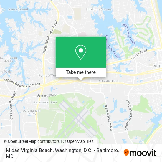 Midas Virginia Beach map
