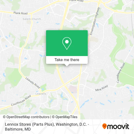 Lennox Stores (Parts Plus) map