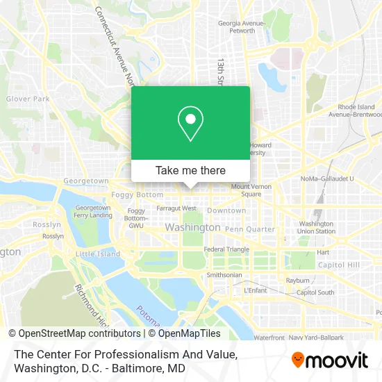 The Center For Professionalism And Value map