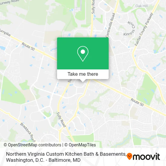 Northern Virginia Custom Kitchen Bath & Basements map