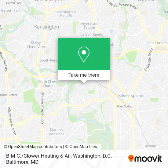B.M.C./Clower Heating & Air map