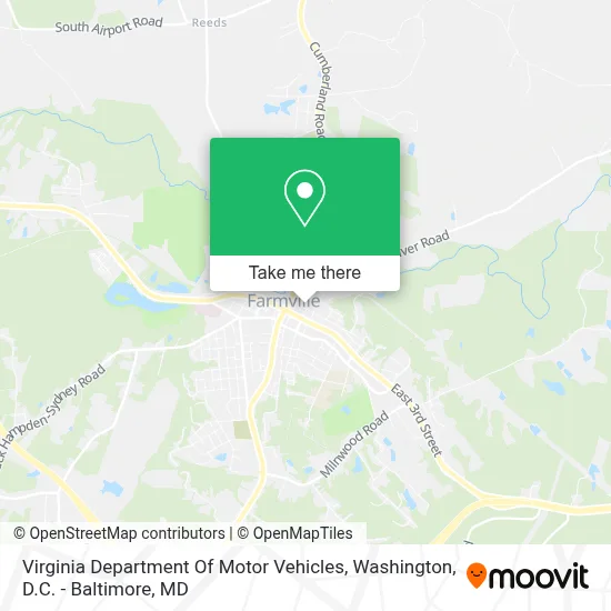 Virginia Department Of Motor Vehicles map