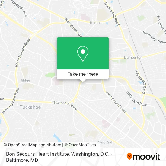 Bon Secours Heart Institute map
