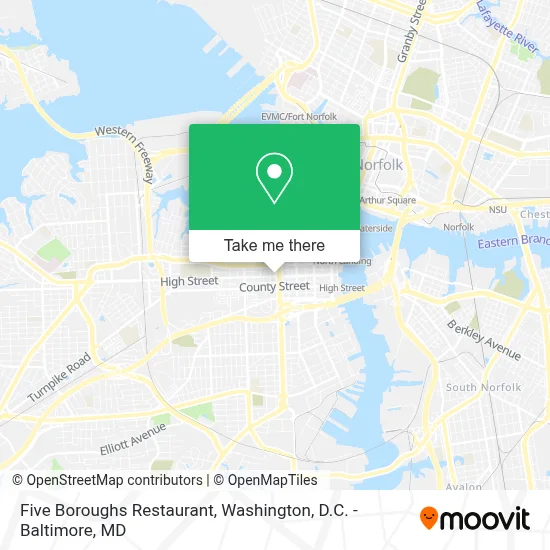 Five Boroughs Restaurant map
