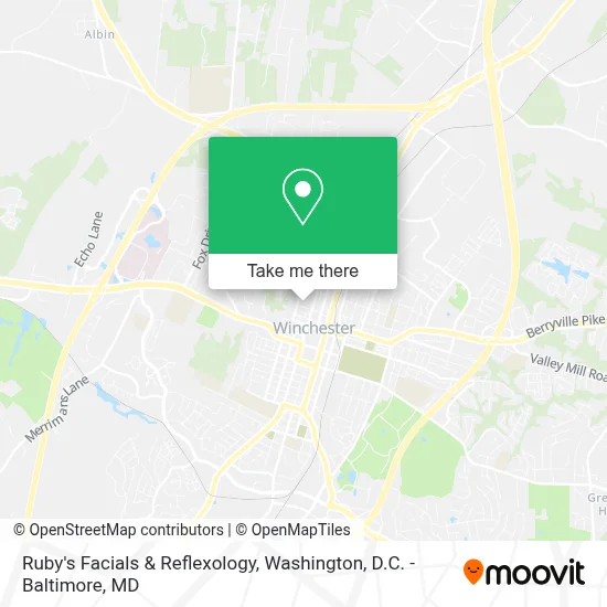 Ruby's Facials & Reflexology map