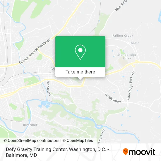 Defy Gravity Training Center map