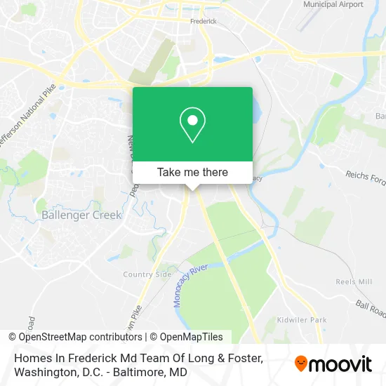 Homes In Frederick Md Team Of Long & Foster map