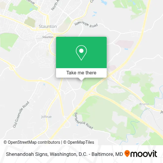 Shenandoah Signs map