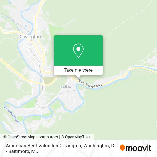 Americas Best Value Inn Covington map