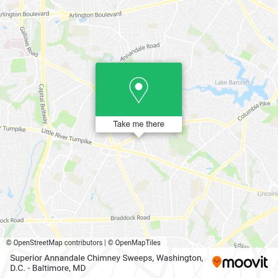 Superior Annandale Chimney Sweeps map