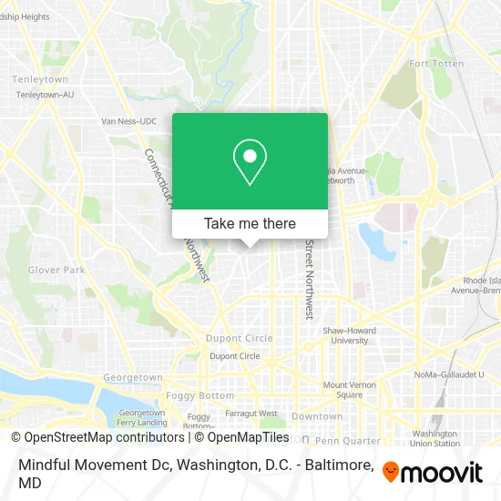 Mindful Movement Dc map
