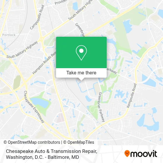 Chesapeake Auto & Transmission Repair map