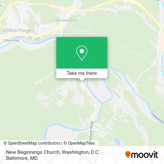 New Beginnings Church map