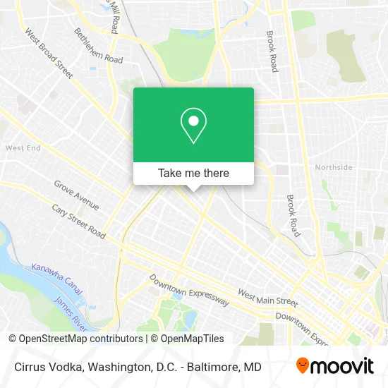 Cirrus Vodka map