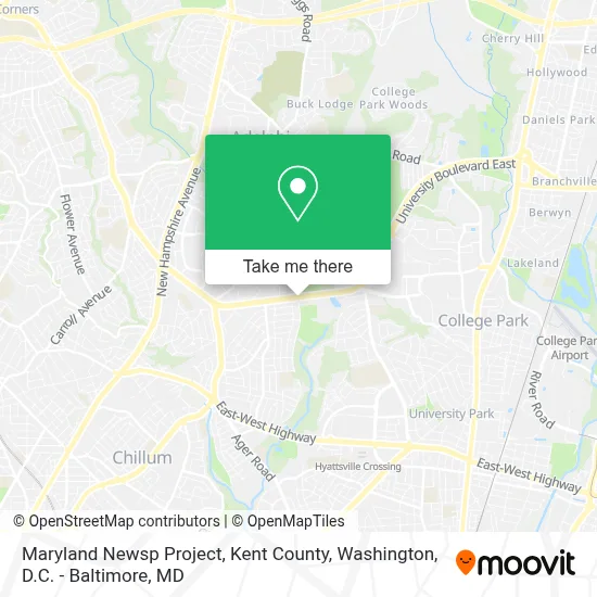 Maryland Newsp Project, Kent County map
