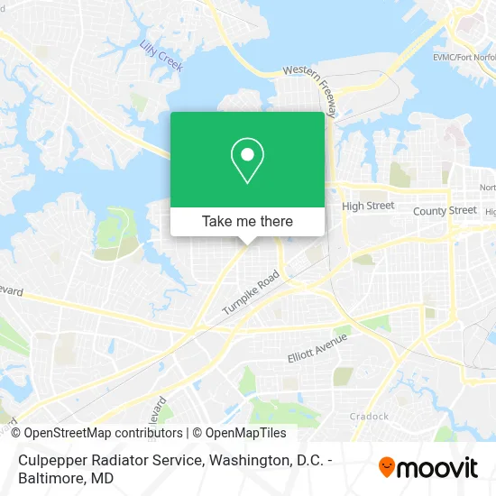 Culpepper Radiator Service map