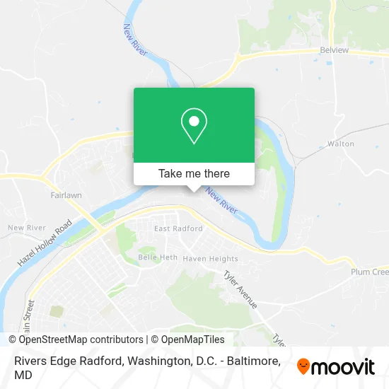 Rivers Edge Radford map